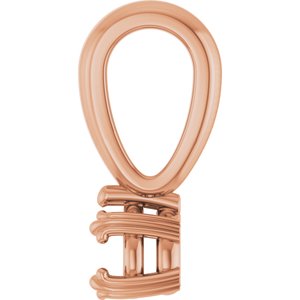 10K Rose Gold 4x3 mm Pear Pendant Mounting – image 6