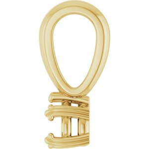 10K Yellow Gold 4x3 mm Pear Pendant Mounting – image 6