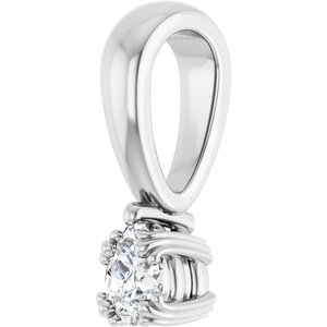 Sterling Silver 4x3 mm Pear Pendant Mounting – image 3