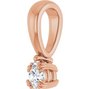 14K Rose Gold 4x3 mm Pear Pendant Mounting – image 3