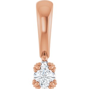 10K Rose Gold 4x3 mm Pear Pendant Mounting