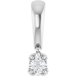 10K White Gold 4x3 mm Pear Pendant Mounting