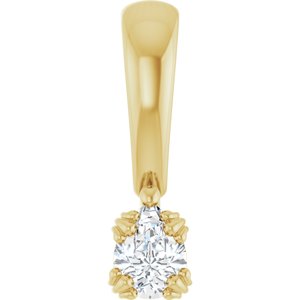 10K Yellow Gold 4x3 mm Pear Pendant Mounting