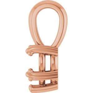 10K Rose Gold 6x6 mm Heart Pendant Mounting – image 6