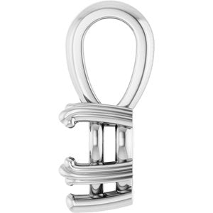 Sterling Silver 6x6 mm Heart Pendant Mounting – image 6