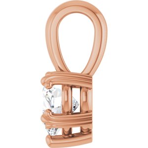 10K Rose Gold 6x6 mm Heart Pendant Mounting – image 5