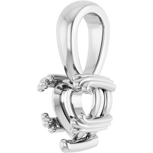 Sterling Silver 6x6 mm Heart Pendant Mounting – image 4