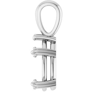 10K White Gold 12x7.5 mm Pear Pendant Mounting – image 6