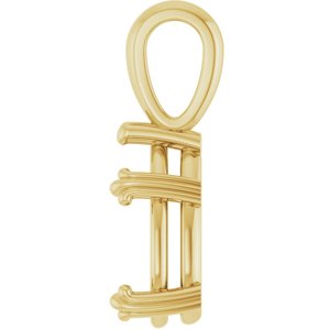 14K Yellow Gold 12x7.5 mm Pear Pendant Mounting – image 6