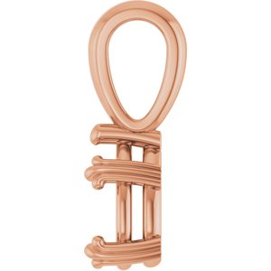 10K Rose Gold 8x5 mm Pear Pendant Mounting – image 6