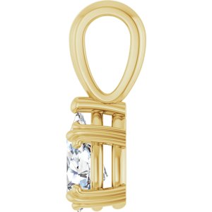 14K Yellow Gold 8x5 mm Pear Pendant Mounting – image 5