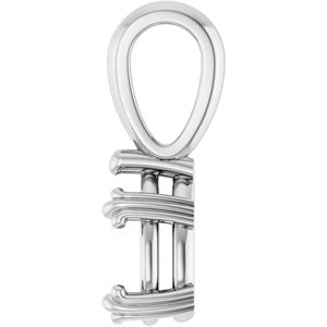 Platinum 8x5 mm Pear Pendant Mounting – image 6