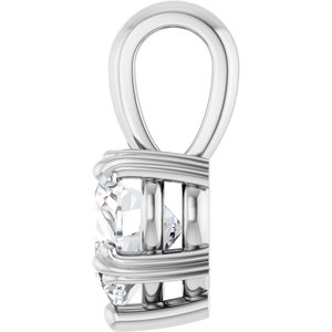 14K White Gold 7x7 mm Heart Pendant Mounting – image 5