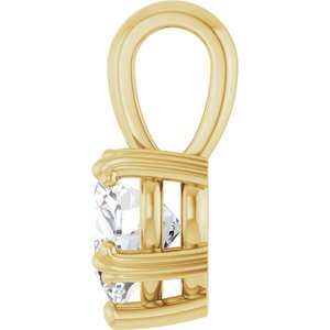 14K Yellow Gold 7x7 mm Heart Pendant Mounting – image 5