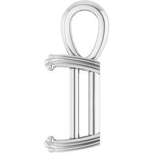 14K X1 White Gold 12x10 mm Emerald Pendant Mounting – image 6