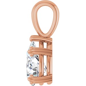 10K Rose Gold 10x7 mm Pear Pendant Mounting – image 5