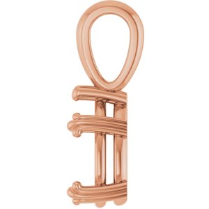 14K Rose Gold 10x7 mm Pear Pendant Mounting – image 6