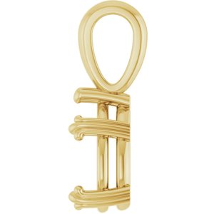 10K Yellow Gold 10x7 mm Pear Pendant Mounting – image 6