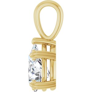 18K Yellow Gold 10x7 mm Pear Pendant Mounting – image 5