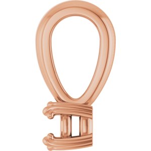 10K Rose Gold 3x3 mm Cushion Pendant Mounting – image 6