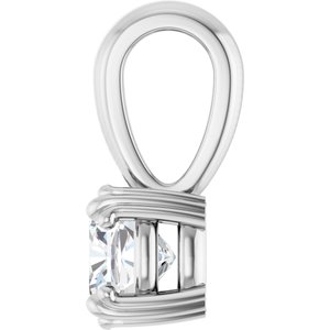 Platinum 5x5 mm Cushion Pendant Mounting – image 5