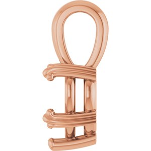 10K Rose Gold 8x8 mm Heart Pendant Mounting – image 6
