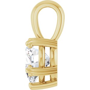 18K Yellow Gold 8x8 mm Heart Pendant Mounting – image 5