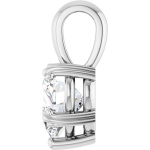 Platinum 8x8 mm Heart Pendant Mounting – image 5