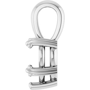 Platinum 8x8 mm Heart Pendant Mounting – image 6