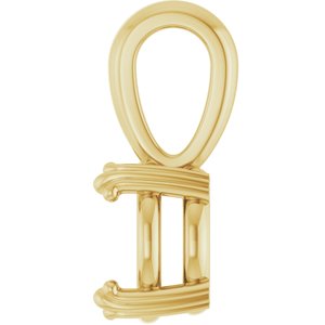 10K Yellow Gold 8 mm Round Pendant Mounting – image 6