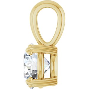 14K Yellow Gold 8 mm Round Pendant Mounting – image 5