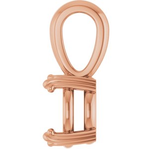 10K Rose Gold 8 mm Round Pendant Mounting – image 6