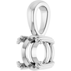 Sterling Silver 8 mm Round Pendant Mounting – image 4