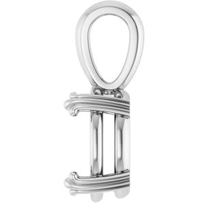 10K White Gold 11x9 mm Oval Pendant Mounting – image 6
