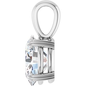 18K White Gold 11x9 mm Oval Pendant Mounting – image 5