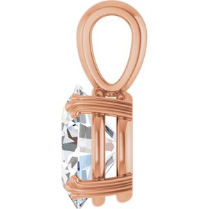 18K Rose Gold 11x9 mm Oval Pendant Mounting – image 5