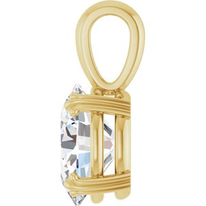 14K Yellow Gold 11x9 mm Oval Pendant Mounting – image 5