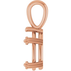 10K Rose Gold 11.5x7 mm Pear Pendant Mounting – image 6