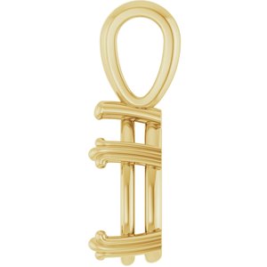 10K Yellow Gold 11.5x7 mm Pear Pendant Mounting – image 6