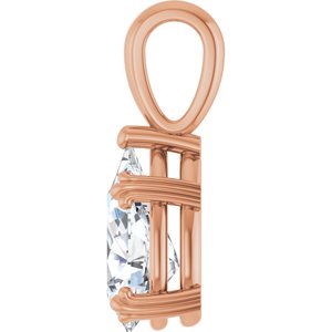 14K Rose Gold 11.5x7 mm Pear Pendant Mounting – image 5