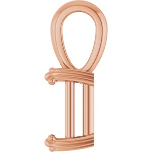 10K Rose Gold 8x6 mm Emerald Pendant Mounting – image 6