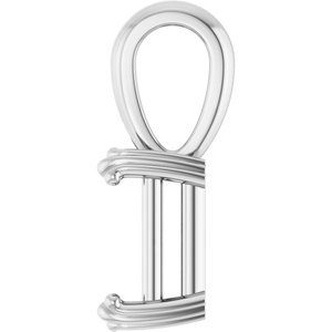 14K White Gold 8x6 mm Emerald Pendant Mounting – image 6