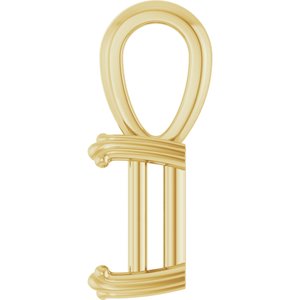 18K Yellow Gold 8x6 mm Emerald Pendant Mounting – image 6