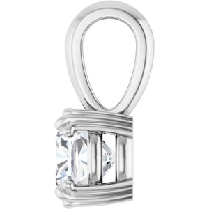 14K X1 White Gold 6x6 mm Cushion Pendant Mounting – image 5