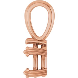 10K Rose Gold 7x5 mm Pear Pendant Mounting – image 6