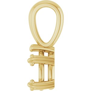 14K Yellow Gold 7x5 mm Pear Pendant Mounting – image 6