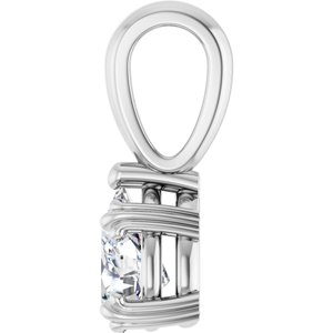 14K X1 White Gold 7x5 mm Pear Pendant Mounting – image 5