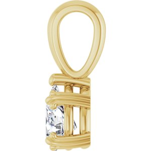 10K Yellow Gold 7x5 mm Pear Pendant Mounting – image 5