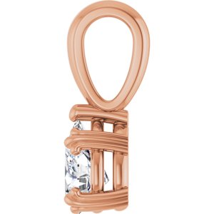 18K Rose Gold 7x5 mm Pear Pendant Mounting – image 5