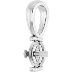 18K White Gold 6x3.5 mm Marquise Pendant Mounting – image 4